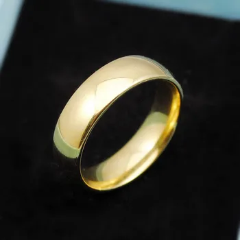 Dolaime nehrdzavejúcej ocele, prstene zlatá farba módne muž strany krúžky voľný čas kúzlo svadobné šperky mužov krúžok GR400