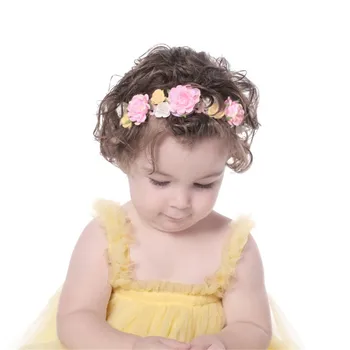 Warmom Farba Simulácia Textílie Rose Baby Girl Hlavový Most Módne Prímorské Dovolenky Fotografie Rekvizity Novorodenca Príslušenstvo