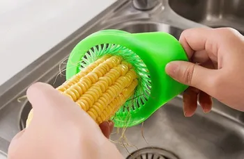 Kuchynské pomôcky TV nový viacúčelový prenosný kukurice kefa čistiaca kefa 4 farebné možnosti