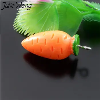 Julie Wang 5 ks Živice Mrkva Ovocia, Zeleniny Trendy Kúzlo Pre Náhrdelník s Príveskom, Náušnice Zistenia Šperky Čo DIY Príslušenstvo