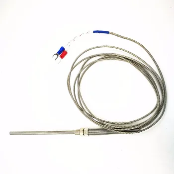 Vysoká Teplota 0-400 C Termočlánok K Typu 2 M Kábel Drôt, Dĺžka 100 mm 200 mm Sonda Senzory M8 Priemer 5mm
