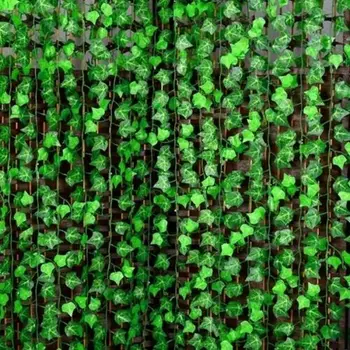 Nové 1Pcs 2,4 m Umelé Zelený List Viniča Ivy Kvet, List Garland Hodváb Rose Domov Svadobné Záhradné Dekorácie