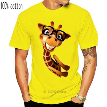 Vtipné Bežné Zábavné Žirafa T Shirt Pre Mužov Veselý Novinka Dospelých T-Shirts Posádky Krku 2020 Krátky Rukáv Hiphop