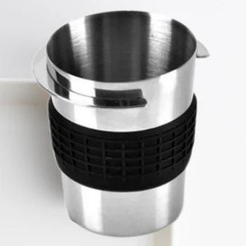 58mm Univerzálny Espresso Stroj Rukoväť z Nerezovej Ocele Prach Prijímač Vôňa Pohár Meranie Pohár Kuchyňa Kaviareň Dodávky