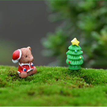 5 ks/veľa Živice Vianočný Strom donášať Figúrka DIY Plavidlá, Záhrada Ornament Miniatúrne Rastlín Hrniec Micro Krajiny Bonsai Vianočný Darček