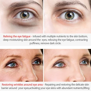 Anti-Wrinkle anti-aging Prírodné Očný krém Peptid Kolagénu Odstraňovač Tmavé Kruhy Očná starostlivosť Proti Opuchy a Tašky