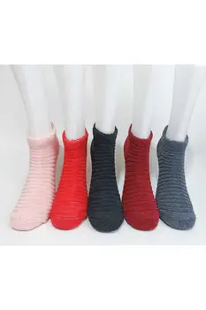 5 Párov/Set Zadnej Strane Ženy Uterák Botičky Ponožky Žena Warmes Hustý Sneh Bežné Farebné Ponožky, Papuče