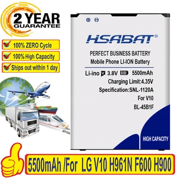 HSABAT BL-45B1F 5500mAh Batéria Pre LG V10 H961N F600 H900 H901 VS990 H968 BL45B1F Batérie