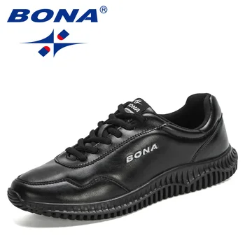 BONA 2020 Nových Dizajnérov Formálne Kožené Topánky Mužov Pohodlné Low-top British Bežné Jednej Topánky Muž Úrad Práce Obuvi Mansculino