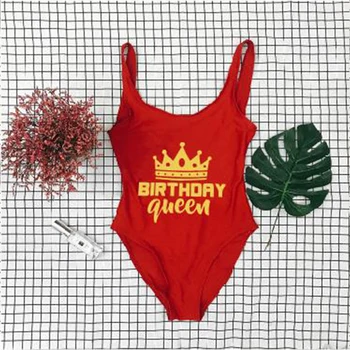 PADDY DIZAJN Sexy Backless Narodenín Kráľovnej Družstvo Plavky Nové Módne Ženy Bežné Gold List Tlač plavky Lady Plavky