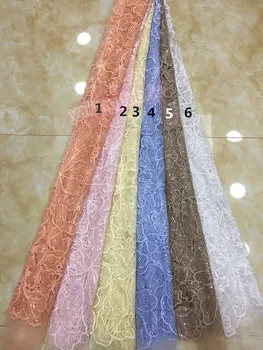 Top triedy Jolin-42042 tylu čipky pre svadobné šaty Afriky flitrami francúzsky čistej tkaniny, výšivky kábel čipky textílie
