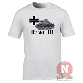Marder 3 Spg Ww2 nemecké Vojenské Delostrelectvo T-Shirt Svetovej Vojny Tanky 2019 Nové Pánske Krátke Rukávy Topy T Shirt Design