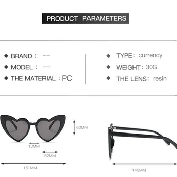 Módne Značky Dizajnér Srdce, slnečné Okuliare Ženy Vintage PC Reflexné Okuliare pre Ženy Zrkadlo Retro Nakupovanie Oculos De Sol Gafas