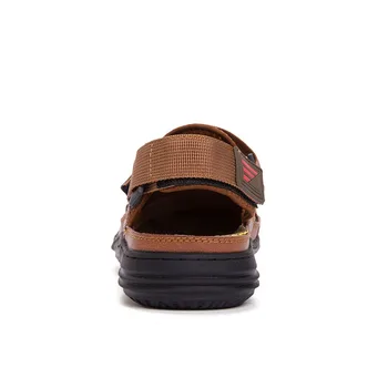 SEGGNICE Vonkajšie Priedušný Komfort Sklzu na Topánky Bežné Mužov, kožené ľahké Sandále Letné Topánky Sandále Pánske Sandalias