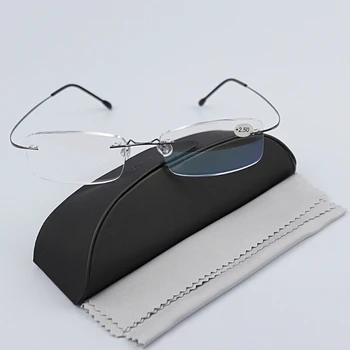 2020 Kvalitné Okuliare Na Čítanie Titanium Ultralight Bez Obrúčok Obdĺžnikové Okuliare Okuliare Lupa