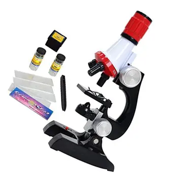 Odolné Mikroskopom Lab Kit LED 100X-1200X Domov Školské Vzdelávacie Hračka Darček Biologický Mikroskop Pre Deti Dieťaťa