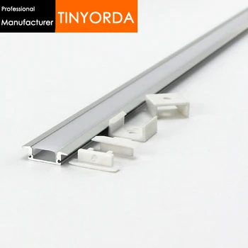 Tinyorda 1000Pcs (1M Dĺžky) Led Alu Profil Led Kanál Profil pre 12 mm LED Pásy Svetla [Profesionálny Výrobca]TAJ2407