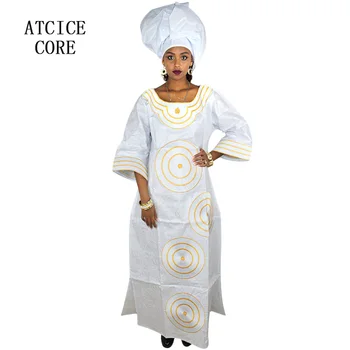 Africké šaty pre ženy bazin riche výšivky dizajn dlhé šaty A238