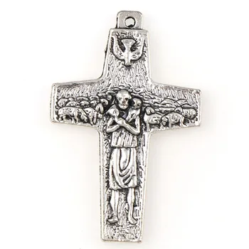 Strieborné Pozlátené Ježiš Kríž Kresťanský Šperky, Kríže, Prívesky Svätý Benedikt Kríž Prívesky Pre Prívesky, Náhrdelníky