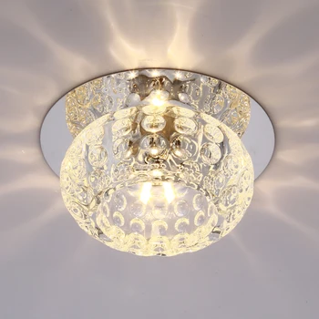 12cm 5W Crystal Uličkou / Verandu Lampy, Teplé Biele Svetlo, Obývacia Izba, LED Stropné Svietidlo