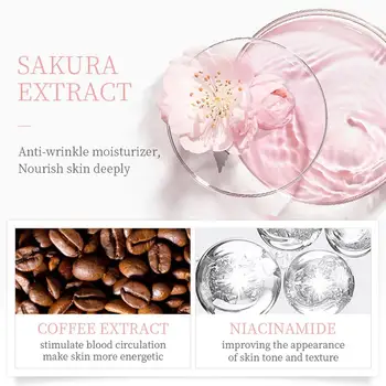 Laikou Japonsko Sakura Očný Krém 15ml Proti vráskam Anti-aging Odstraňovač Tmavé Kruhy Očná Starostlivosť Proti Opuchy A Tašky Očné Sérum