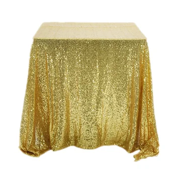 Zlato Sequin Obrus Lesk Obdĺžnik Vyšívané Sequin Obrus Pre Svadobné Party Obrus Sequin Farba