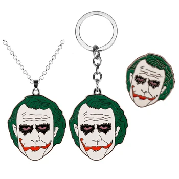 JOKER Keychain Keyrings Šperky Klaun Joker Prívesok Keyring Držiteľ Ženy, Mužov Darček Šperky Choker Golier Chaveiro