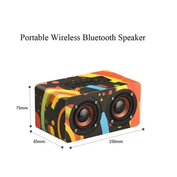 Farebné Drevené Bluetooth Reproduktor AUX Audio Vysoká Bluetooth Reproduktor Box Podpora TF Kariet