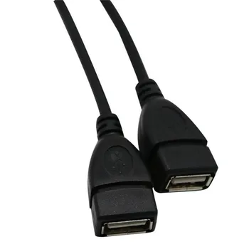 HORÚCE 30 cm, USB 2.0 Muž Na 2 Dual zásuvkový Konektor Y Splitter Hub Napájací Kábel Kábel Adaptéra