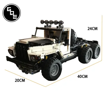 Technic série supercar MOC-16706 42054 model-C Off-road truck MOC-24308 6x6 Biela Truck stavebným tehly hračky pre deti