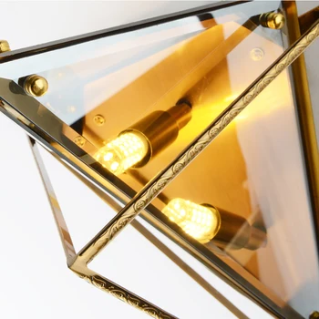 LED Postmoderných Sklo Žehlička Golden LED Lampa LED Svetlo Nástenné svietidlo Nástenné svietidlo Nástenné Sconce Pre Spálne