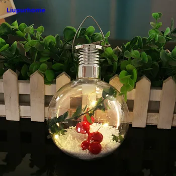 Solárna Energia Žiarovky Loptu Medený Drôt Žiarovky Lampy Vianočný Strom Dekorácie Domov Spálňa Nočné Svetlo LED Visí XP