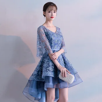 V-Neck Womans Party Šaty, Závoje Rukáv Večer Cheongsam Sexi Štíhle Dlhé Šaty Manželstva Svadobné Šaty Qipao Lady Oblečenie Vestido
