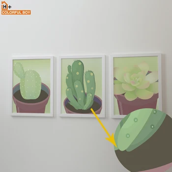 COLORFULBOY Moderné Sladké A Mäsité Kaktus Plátno, Maľovanie obrazov na Stenu Pre Deti Izba Wall Art Plagáty A Vytlačí Domova