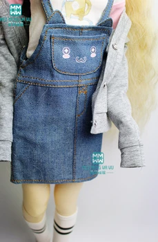 BJD bábiky oblečenie pre 1/3 BJD doll móda bežné denim sukne Cardigan ponožka