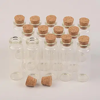 15ml Sklo Parfumy Fľaše Malé plavidlá Fľaše S Korkami 50pcs 22*65*12.5 mm 15ml
