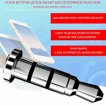 Tlačidlo Smart Key Pre Chytré telefóny, Prachotesný Konektor Pre Android Smartphone Prachu Plug Tlačidlo 3,5 mm Slúchadlá