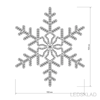 025306 obrázok ard-snowflake-m3-920x920-432led Biela (230V, 30W) (ardcl, IP65)-1 kus Arlight