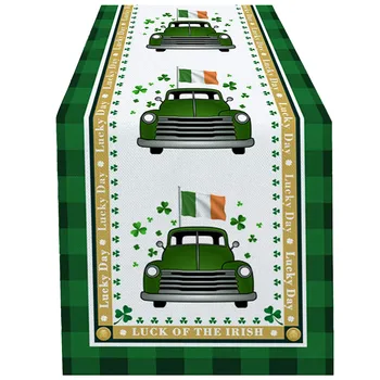 Kreatívne St. Patrick ' s Day Polyester Bavlna Vytlačené Tabuľky Vlajky Stolové Dekorácie