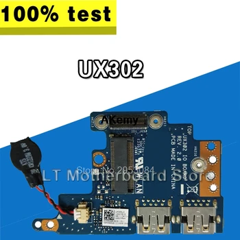 Pre Asus UX302 UX302L UX302LA UX302LN UX302LG UX302LNG Notebook Audio USB IO Doska Interface Board Zvuk, Čítačka Kariet Rada Testované