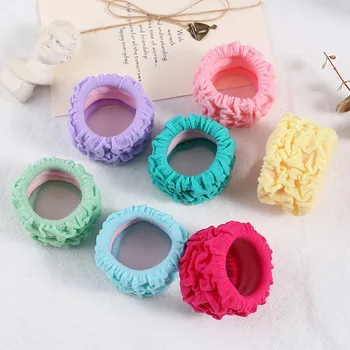 3pcs/set,women,girls,colorful,folds,scrunchie,ponytail,holder,sweet,high,elastic,hair,rubber,bands,fashion,accessories