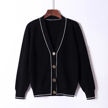 2020 nový štýl sveter s prekladané voľné kórejská verzia jarné, jesenné a zimné sveter cardigan bunda dámske svetre