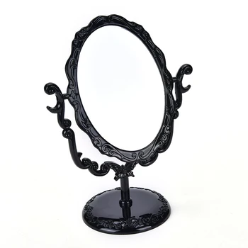 Make-Up Ploche Otočná Gotický Malej Veľkosti Black Butterfly Rose Stojan Kompaktný Zrkadlo