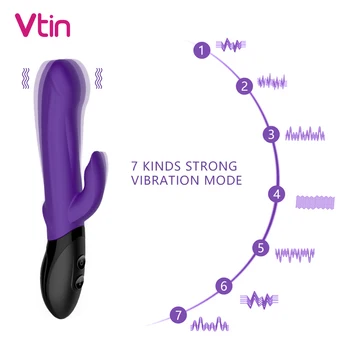 7 Rýchlosť Dual Motorových G-Spot Vibrátor pre Ženy, Kúrenie Vagíny, Klitorisu Masáž AV Vibrátory Žena Masturbator Sexuálne Hračky pre Ženy