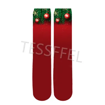 Tessffel Vianočné Oblečenie Nové Módne pánske a dámske Bavlnené Ponožky Jesenné a Zimné Rekreačné Dlhé Ponožky, Športové Ponožky Style2
