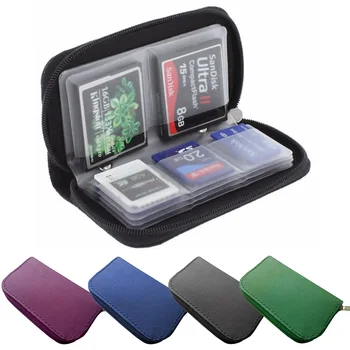 Modrá Pamäťovej Karty Úložné puzdro, Držiak Peňaženky Skladovanie Taška 18slots + 4 sloty Na CF/SD/SDHC/MS/DS, 3DS Hra Príslušenstvo