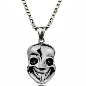 Maska Úsmev Prívesok Náhrdelník Z Nehrdzavejúcej Ocele Hip-Hop Titánové Ocele Had Kosti Reťazca Cezhraničných E-Commerce Ornament Európe