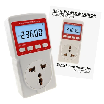 Digitálny LCD Micro Power Meter Analyzer Monitor Napätie Tester Elektrické Zásuvky Zásuvky s Vysokou Spotrebou Energie,