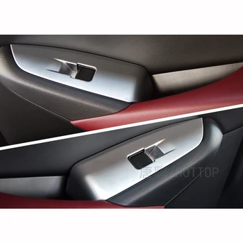 ABS Pearl Chrome Interiérové Dvere tlačidlá, panel Kryt Výbava Pre Mazda CX-3 2016 2017