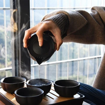 Čínske Cestovné Kung Fu Čaj Nastaviť Kávy Setsceramic Prenosné Teacup Porcelánu Služby Gaiwan Čajových Šálok Hrnček Čaju Obrad Kanvica